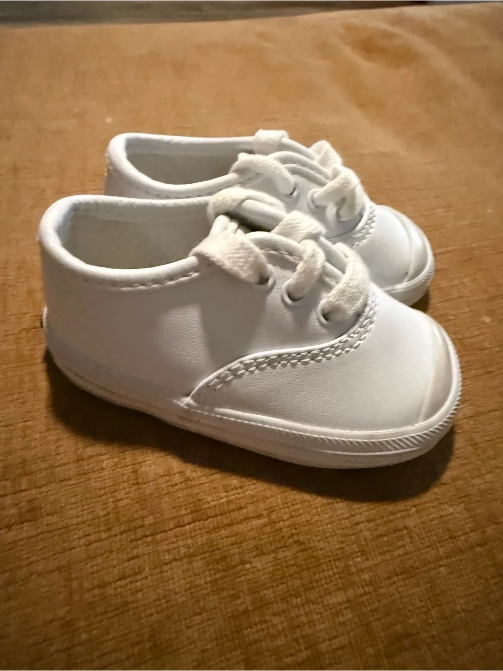 Keds White Baby Lace-Up Walker Shoes